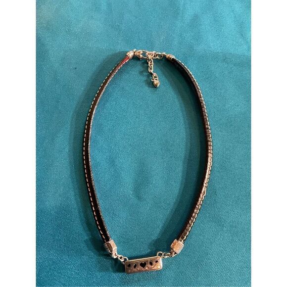 Brighton Reversible Leather Silver Necklace - Picture 3 of 11